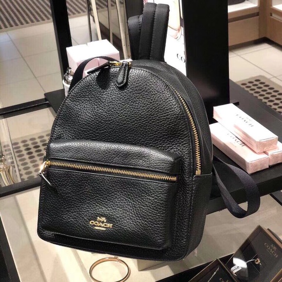 COACH MINI CHARLIE BACKPACK IN PEBBLE LEATHER - Picture 2 of 8